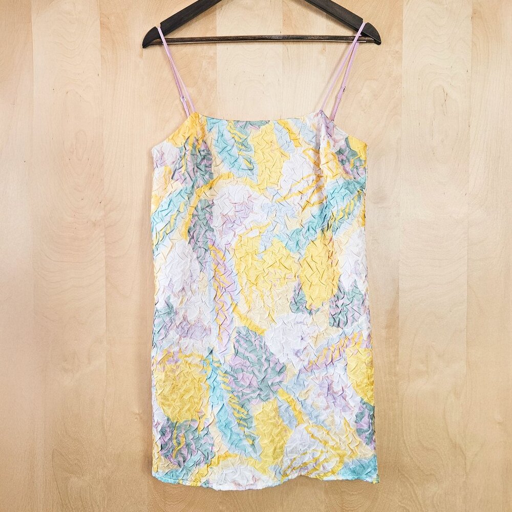 Urban Outfitters cactus rose tie back mini slip dress
